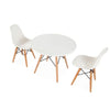 Kids White Activity Table with two matching chairs, perfect for play and learning activities.