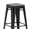Counter Bar Chair in sleek black metal, featuring an industrial design for kitchens and bars.