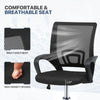 Image showcasing Ergonomic Mid-Back Mesh Office Chair features: breathable mesh and high-density sponge for comfort.