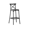 Modern Vintage Plastic Bar Chair in sleek black design, perfect for counters and casual seating areas.