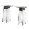 Luxury Glass Console Table with A-Shape Base featuring a sleek glass top and sculptural design.