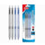 Perfect Dealz 4 Semi-Gel Ink Pens (Black, Red, Blue)
