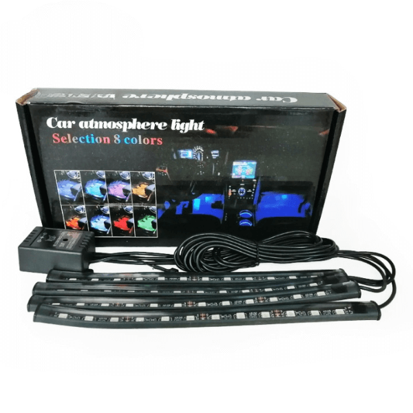 Perfect Dealz 4 Piece Car RGB Color Mood Interior Atmosphere Lamp