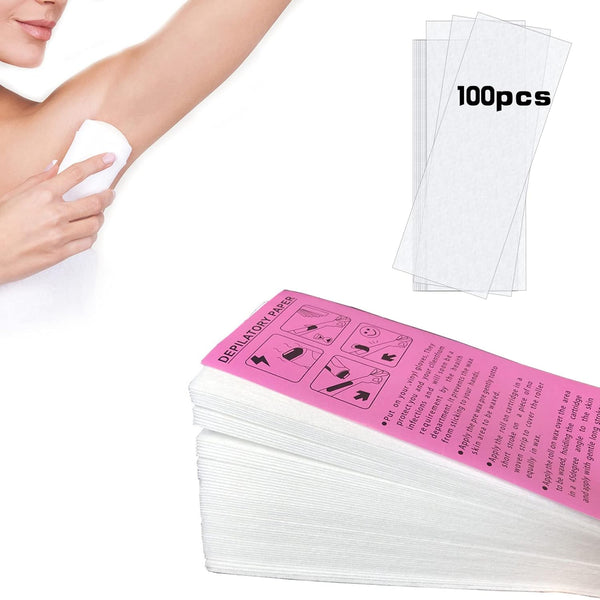 Perfect Dealz 100 pcs Non Woven Hair Removal Paper Depilatory Wax Strips