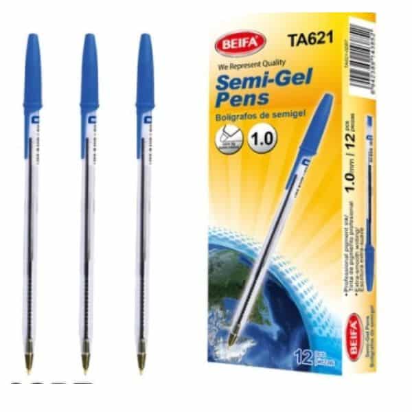 Perfect Dealz 12 of 0.1MM Semi-Gel Pens (Blue)