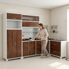 Multi-Piece Modular Kitchen Unit in a Brown and White Finish