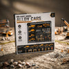 Die-Cast Model Alloy Cars Construction Vehicle Gift Set packaging displayed on a construction-themed playset.