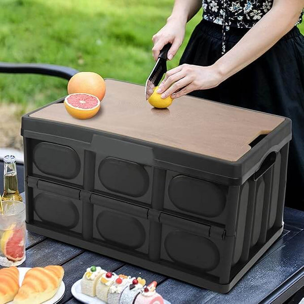 Collapsible Picnic Basket with Handle image 2