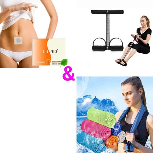 Perfect Dealz Tummy Trimmer and 30 Piece Slim Patch Plus Cooling Towel