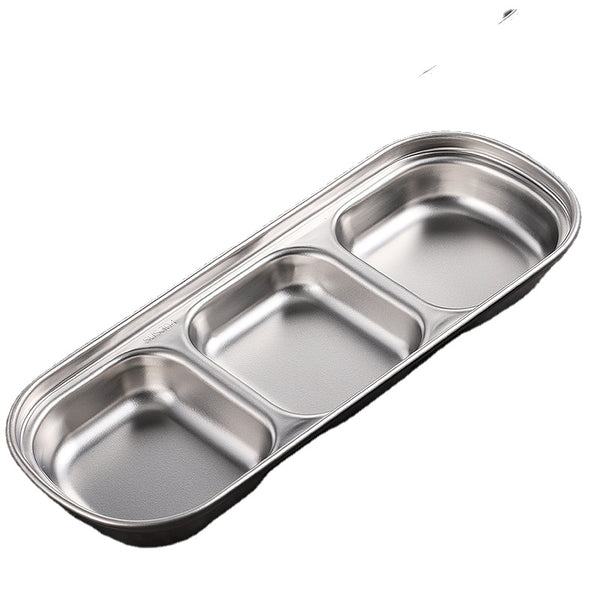 Perfect Dealz 20 cm Stainless Steel Mini Compartment Dipping Bowls