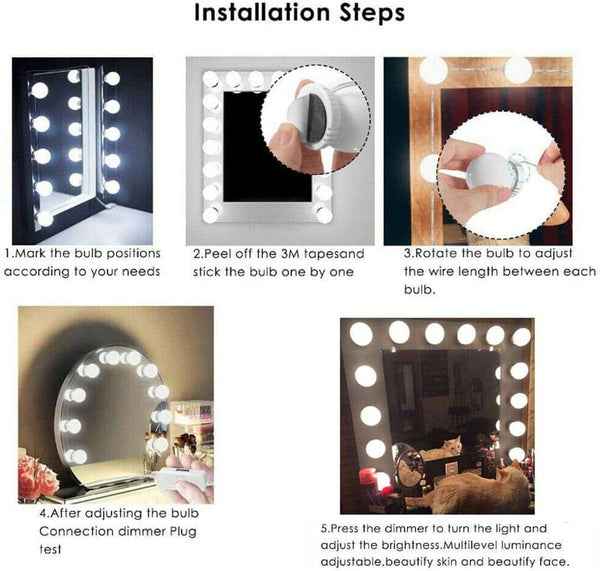 LED Vanity Mirror Lights Makeup Dressing Dimmer image 3