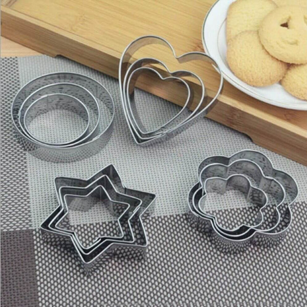 Perfect Dealz 12 Pcs Stainless Steel Cookie Cutter Set