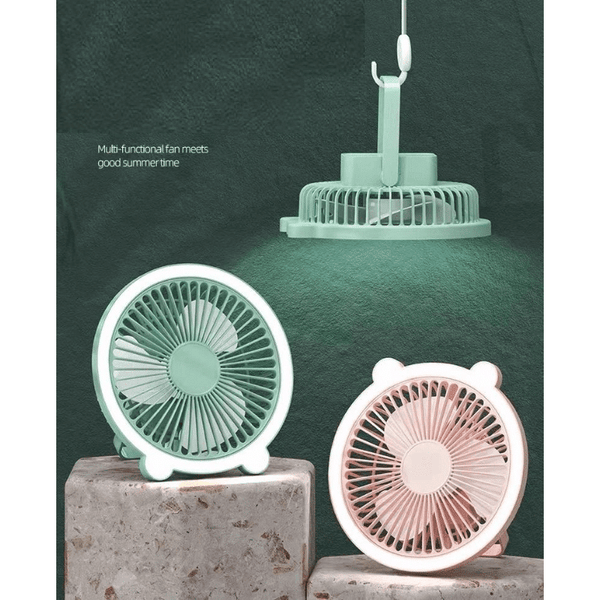 Perfect Dealz Outdoors Mini Ceiling Fan Mini Desktop and Table Lamp Fan SM-20