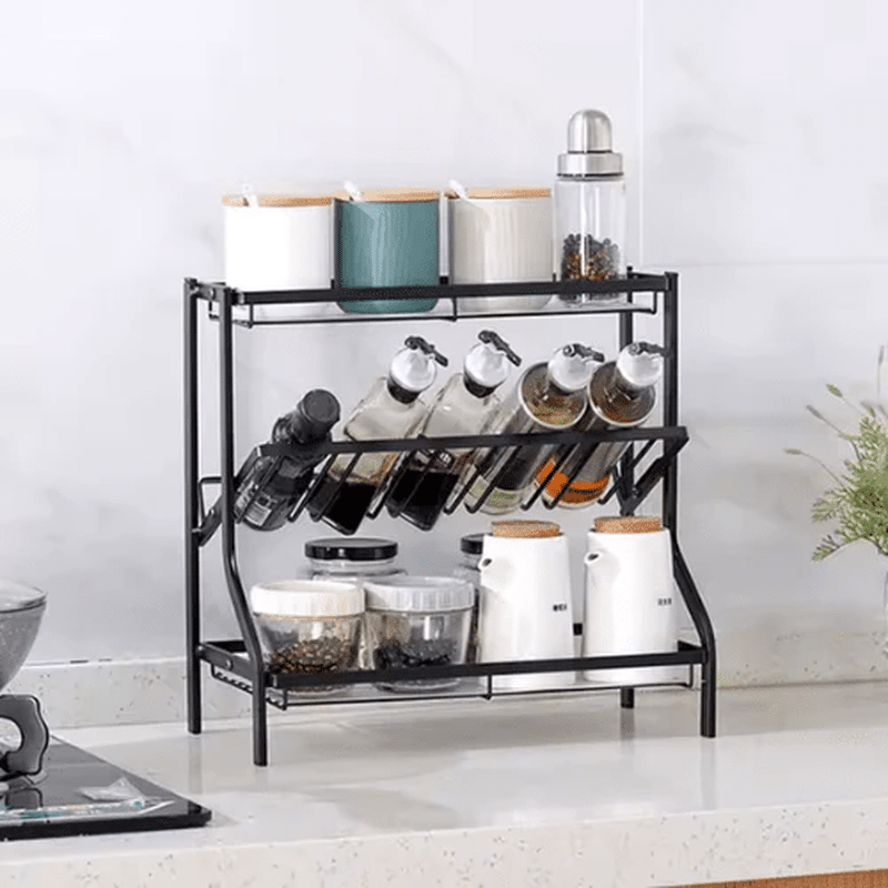 3-Tier Countertop Slanted Spice Rack | Perfect Dealz