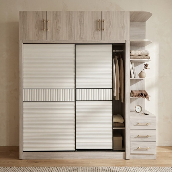 Modern Sliding Door Wall Storage Cabinet featuring sleek design and practical storage for a clutter-free space.