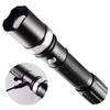20 000 Lumen Adjustable LED Torch featuring a sleek design and charging port for high-power illumination.