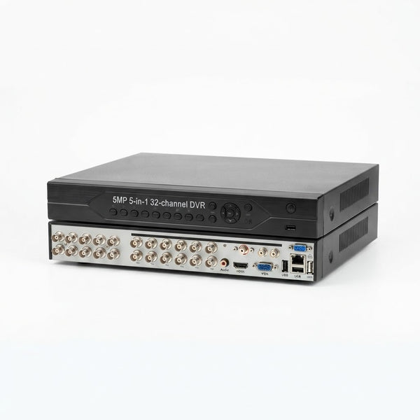 5MP 5-in-1 32-Channel Hybrid Digital Video Recorder with multiple input ports