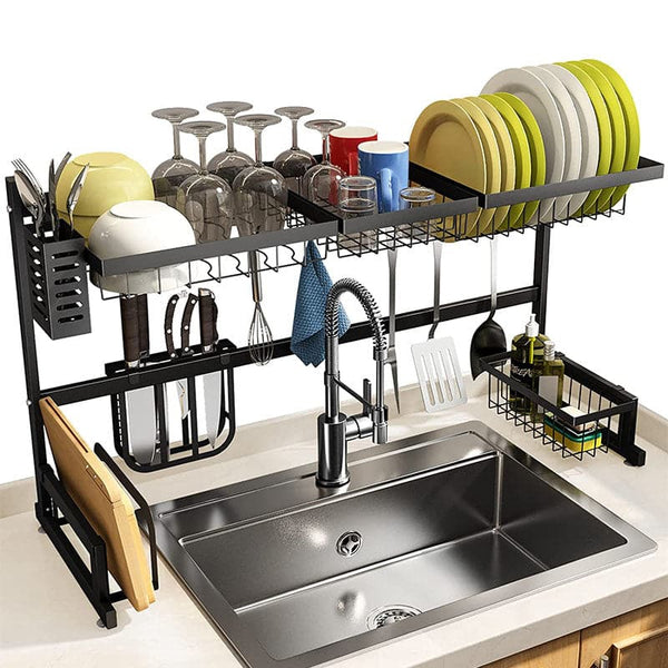 Kitchen Over The Sink Dish Drying Rack 85cm image 0