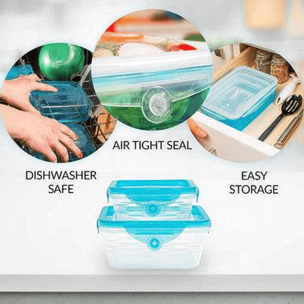 Perfect Dealz 6-Piece Airtight Stackable Fridge Storage Containers