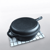 Perfect Dealz 2 in 1 Cast Iron Pot Pan with Skillet Lid