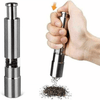 Chef Master Adjustable Salt & Pepper Grinder in use, showcasing precision grinding of spices for cooking and dining.