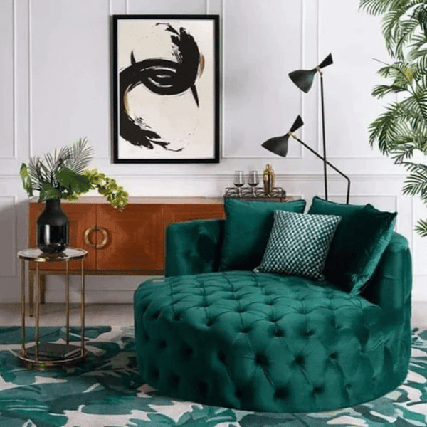 Perfect Dealz Plush Round Velvet Leisure Chair