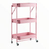 3 Tier Foldable Trolley Organizer Rack with Wheels image 4