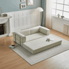 Modern Space-Saving Convertible Sofa Bed in a stylish living room setting with natural light.