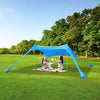 Perfect Dealz 5 Pointed Aluminum Pop Up Beach Tent with Sand Anchor