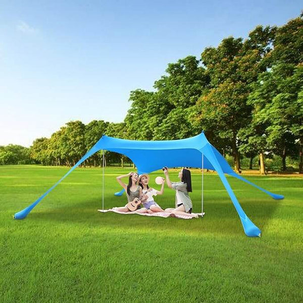 Perfect Dealz 5 Pointed Aluminum Pop Up Beach Tent with Sand Anchor