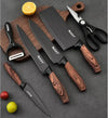 6 Piece Stainless Steel Kitchen Knife Set Japanese Damascus Pattern image 2