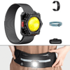 3-in-1 Rechargeable LED Utility Headlamp in a versatile design for hands-free lighting, worn on head, wrist, or waist.