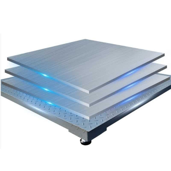 5 Ton Industrial Digital Platform Scale 1.5m x 1.5m featuring a stainless steel design for industrial use.