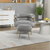 Perfect Dealz Velvet Accent Armchair with Footstool