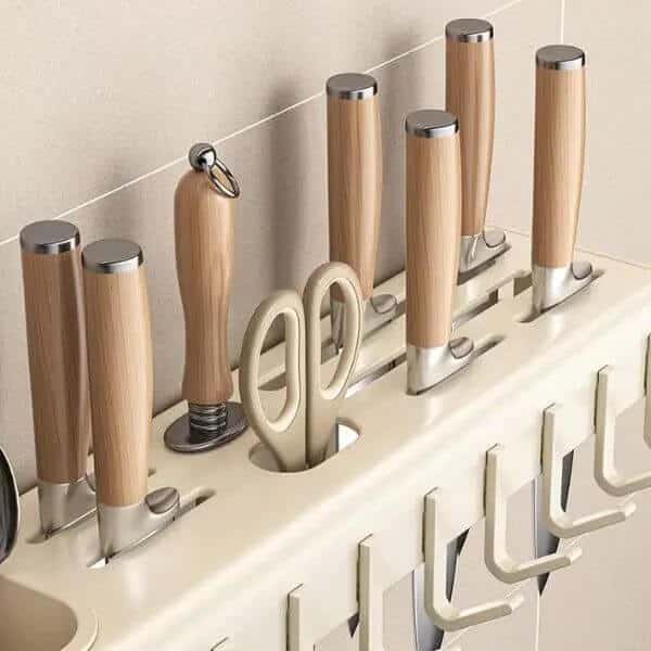 Perfect Dealz 60cm Wall Mounted Kitchen Tool Cutlery Holder