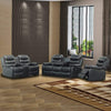 Air Leather Modern Sofa in a stylish living room setting with large windows and contemporary decor.