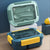 3-Compartment Microwave-Safe Bento Lunch Container with cutlery, ideal for kids and office use.