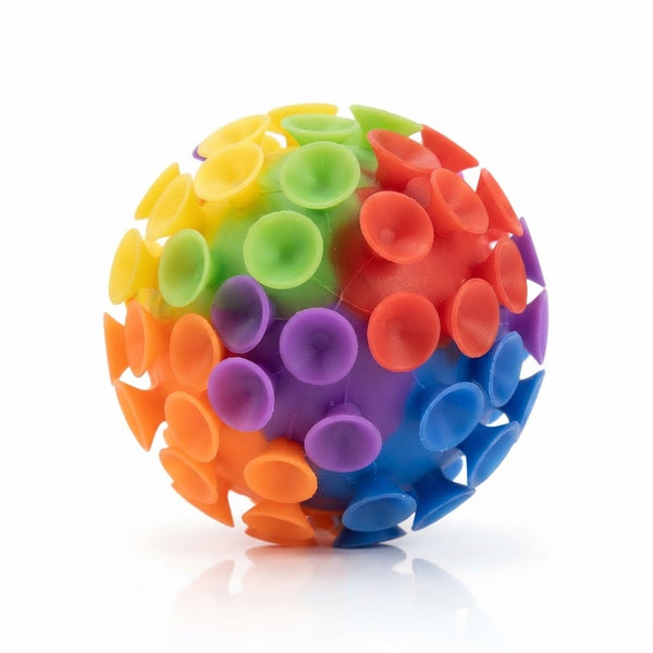 5cm Multi-Color Suction Cup Stress Ball Toy featuring vibrant colors and flexible suction cups for tactile play.