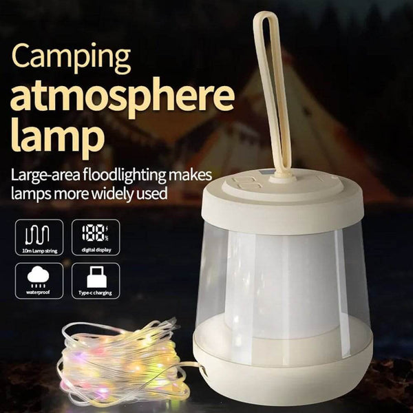 Perfect Dealz Rechargeable Camping Lantern with 10m String Light