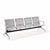 Corporate 4 Seater Steel Bench image 0