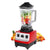 4500W Heavy Duty Hi-Performance Power Blender making smoothies with fresh ingredients in a vibrant red design.
