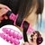 2 pcs DIY Styling Hairdressing Spiral Curler being used to create stylish curls in pink color.