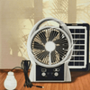 Perfect Dealz 6 Inch Portable Rechargeable Fan with LED Light and Solar Panel