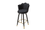 Elegant Curved Velvet Bar Stool image 0