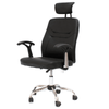 Comfort Executive Desk Chair in sleek black, featuring ergonomic design and chrome base for modern offices.
