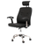 Comfort Executive Desk Chair in sleek black, featuring ergonomic design and chrome base for modern offices.