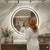 Round Anti-Fog Dimmable LED Bathroom Mirror
