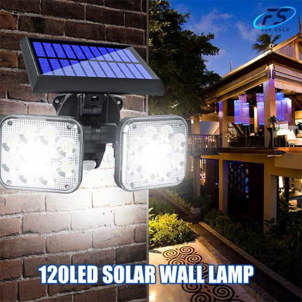 120 SMD LED Outdoor Double Head Solar Sensor Light image 0