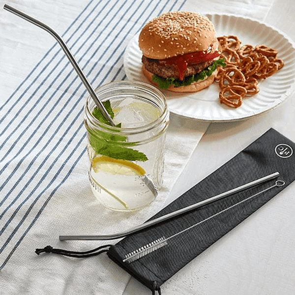 Perfect Dealz 4 Stainless Steel Straws with Brush