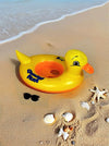 Perfect Dealz Baby Inflatable Yellow Duck Floating Ring with Handles